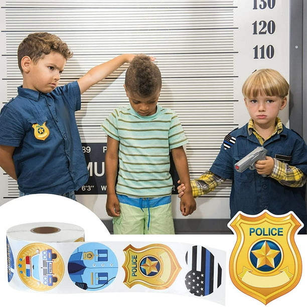 600 Pieces Police Stickers Police Officer Party Stickers Police