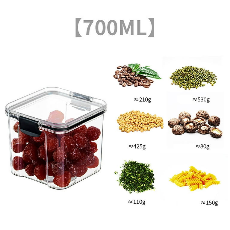 RuiKe Airtight Plastic Canister With Lids Food Storage Jar Square