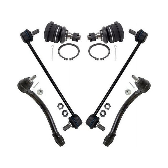 Front Ball Joint Sway Bar Link Tie Rod End Kit 6 Piece - Compatible with 2011 - 2016 Hyundai Elantra 2012 2013 2014 2015