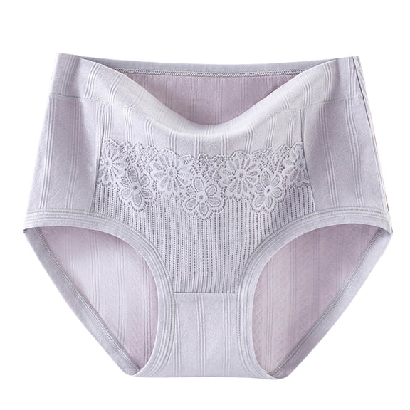 GigrtiJin Womens Breathable Cotton Underwear High Waisted Floral Printed Panties Seamless Hipster Briefs