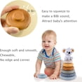 thumbnail image 4 of Dsseng 7 PCS Stacking Nesting Circle Toy  Soft Squeeze Building Blocks Sensory Toys  Early Learning Color & Pattern Montessori Toys for 6 8 12 Months Toddlers, 4 of 6