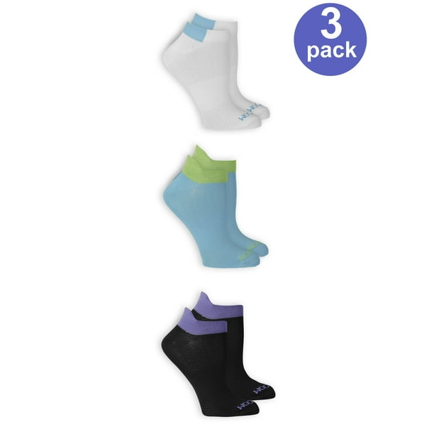Fruit of the Loom Ladies Breathable No Show Socks with Arch Support