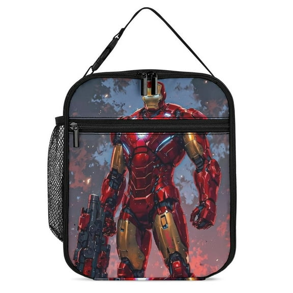 Iron-Man Lunch Box, Large Capacity Durable Reusable Lunch Bag Leakproof Portable Suitable For Travel Work Office Picnic