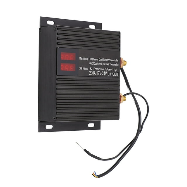 Dual Battery Isolator Kit, Smart Real Time Monitoring Automatical Double Battery VSR 12V-24V Easy To Use For Car For ATV For Truck