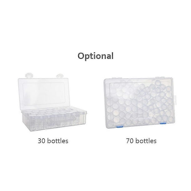 Clear Plastic Bead Storage Containers Set 30 Grids Diamond Painting Box with Accessories Embroidery Storage Boxes for DIY Art Craft Jewelry