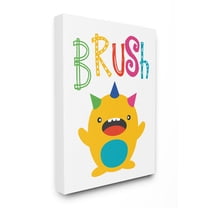 The Kids Room by Stupell Brush Monster Cartoon Typography Oversized Stretched Canvas Wall Art, 24 x 1.5 x 30