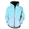thumbnail image 1 of Sudadera con capucha y cremallera para hombre, diseño de copos de nieve de invierno, estilo urbano, para adolescentes, informal, de primavera, estilo Harajuku, con estampado 3D y capucha., 1 of 6