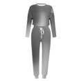 thumbnail image 5 of Frostluinai Gradient Lounge Sets for Women Long Sleeve Casual Shirts Drawstring Waist Baggy Sweatpants Plus Size Sweatsuits with Pocket, 5 of 5
