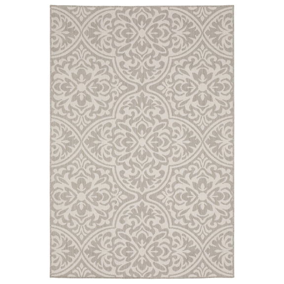 Moretti Sonato Area Rug 1831H Outdoor Grey Angled Rows 9' 10" x 12' 10" Rectangle