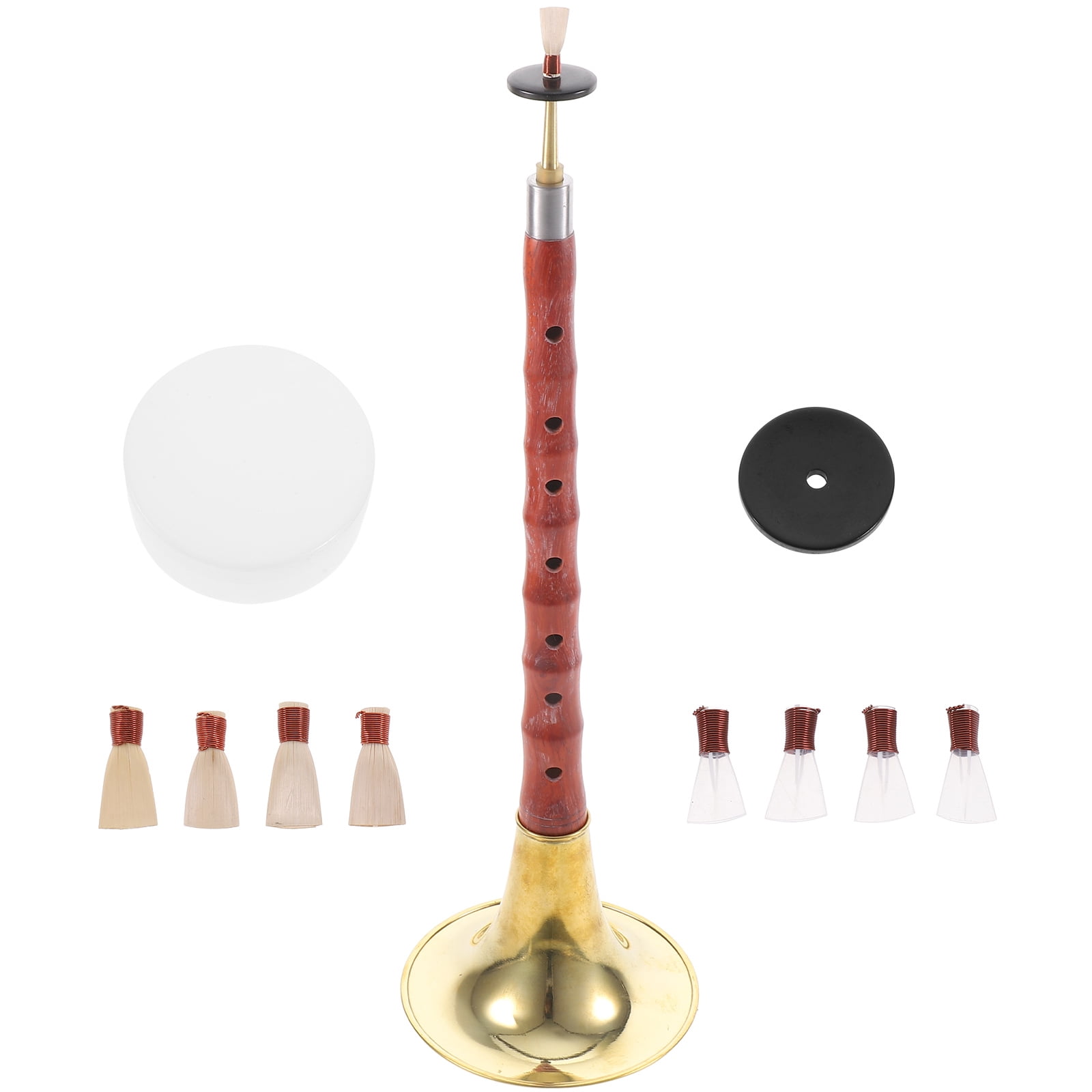 LABSERRON Professional Chinese Suona Instrument Assorted Color Red Sandalwood Metal for Playing