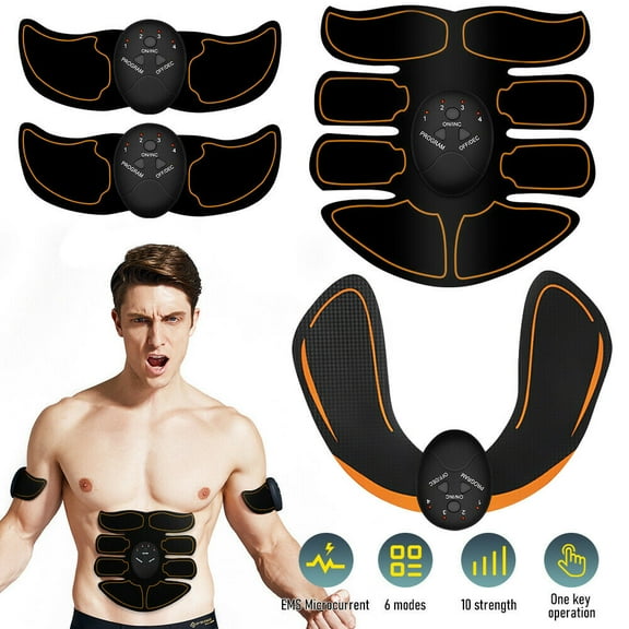 MDHAND Muscle Trainer Intelligent Abs Stimulator Abdominal with 6 Modes 10 Levels, Abs Muscle Training Gear Muscle Toner for Men Women Portable Fitness Workout Home Equipment