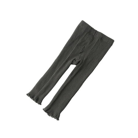 

Baby Girls Ruffled Leggings Solid Color High Elastic Waist Ribbed Stretchy Long Pants Kid Trousers