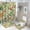 Floral Tree Giraffe, variant on 4Pcs Elephant Lion Zebra Shower Curtain Sets with Rugs, Toilet Lid Cover and Bath Mat, Tropical Palm Tree Plant Floral Bathroom Shower Curtains Set with 12 Hooks