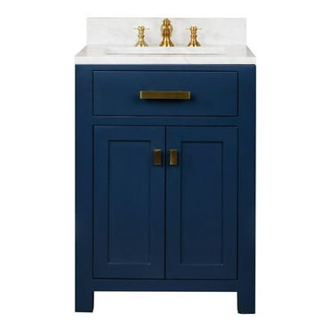 Water Creation Madison 24" Hardwood Single Bathroom Vanity in Blue & Gold