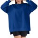 thumbnail image 5 of ICHUANYI Clearance Women Casual Full Sleeve Round Neck Tops Loose Blouse Print Graphic Sweatshirt(Blue, M) ICHUANYI WER2023081514425, 5 of 7