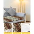 thumbnail image 4 of Sage Green Couch Cushion Covers Stretch, Washable Sofa Seat Covers Individual Seat Cushion Sofa Slipcovers Farmhouse Wood Grain Vintage Brown Striped Couch Cover Furniture Protector S-1PCS, 4 of 7