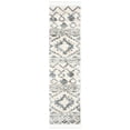 thumbnail image 2 of SAFAVIEH Berber Fringe Tatjana Aztec Shag Runner Rug, Cream/Navy, 2' x 8', 2 of 10