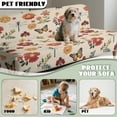 thumbnail image 7 of SCRAWLGOD Butterfly Daisy Floral Dragonfly Print Beige Stretch Armless Futon Cover Futon Slipcover Non Slip Sofa Bed Cover Furniture Protector with Elastic Bottom, Machine Washable, 7 of 7