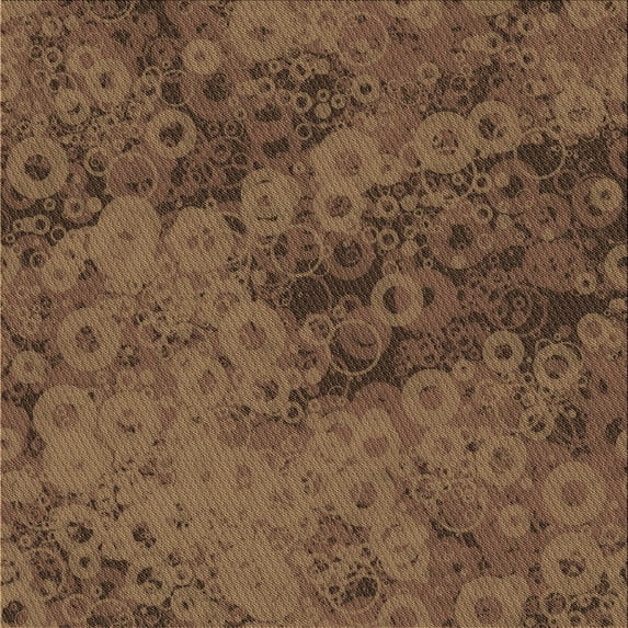 Ahgly Company Indoor Square Patterned Blood Red Brown Area Rugs, 6' Square