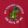 thumbnail image 3 of Wild Bobby My Teacher Survived 100 Days of Me Funny Dinosaur Cool Dino, 100 Days of School 2024 2025 Design for Kids Youth Boys Girls School Youth Longsleeve Shirt, 3 of 6