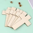 thumbnail image 5 of BEMS-36pcs 11CM x 7CM Cruz de madera en blanco Proyecto de artesanía de bricolaje de madera, 5 of 5