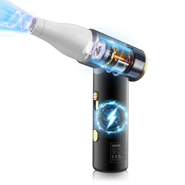 Colbor - Soplador de aire eléctrico AirMaxx A1, 100000 rpm, inalámbrico, luz LED, boquilla, recargab