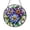 Acrylic 3.5 Inch, variant on Nautical Compass Rose Stained Glass Style Suncatcher, Round Window Hanging Coastal Ocean Inspired Art