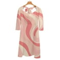 thumbnail image 6 of Pink Wavy Abstract Design Dress Summer Dresses Woman Street Style Big Size Casual Dress, 6 of 9