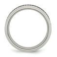 thumbnail image 4 of Auriga Fine Jewelry Stainless Steel Polished Black Diamond 10 mm Band for Women Size 8.5, 4 of 6