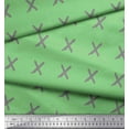 thumbnail image 3 of Soimoi Green Heavy Canvas Fabric Cross & Geometric Print Fabric by the Yard 58 Inch Wide, 3 of 3