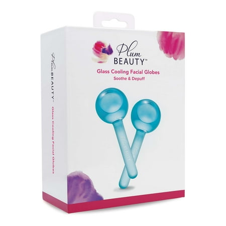 Plum Beauty, Glass Cooling Facial Globes, Set of 2