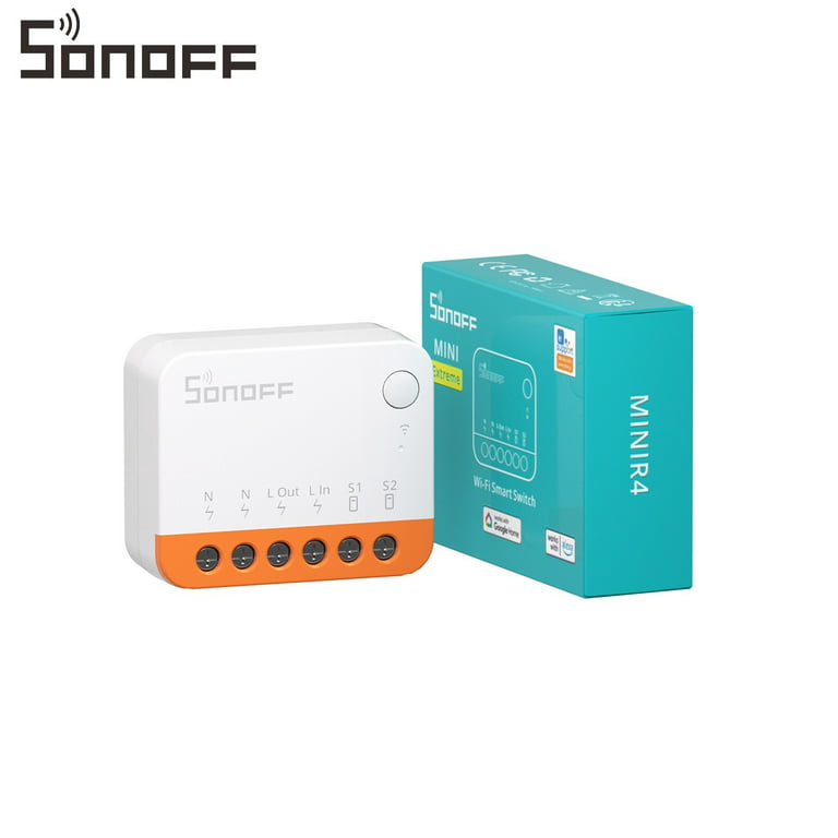SONOFF POWR3 Smart WiFi Wireless Light Switch with Energy Monitoring,  Universal DIY Module for Smart Home, Compatible with Alexa & Google Home
