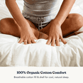 thumbnail image 3 of Delara Cotton Air Duvet Insert - 100% Organic Cotton Fill & Shell, GOTS + OEKO-TEX Certified, 400TC Sateen, 300 GSM, Baffle Box, Cool Summer Sleep - Full/Queen (88"×92"), 3 of 8