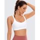 thumbnail image 2 of Sostén Deportivo CRZ YOGA para Mujer, Soporte Ligero, Tirantes Cruzados, Blanco, Talla XL, 2 of 7