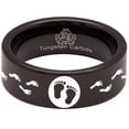 thumbnail image 5 of Footprints Tungsten Carbide Ring, 5 of 9