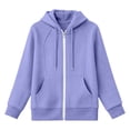 thumbnail image 5 of Shadoumai Zip Up Hoodie Women Long Sleeve Fall Winter Oversized Sweatshirts Zipper Oversized Cute Jackets with Pockets, 5 of 5