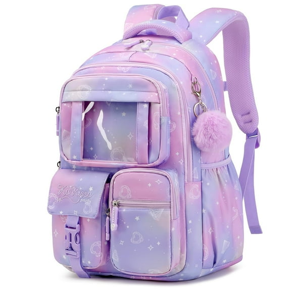 Mochila PIG PIG GIRL Kids para niñas escolares de 6 a 14 años, color morado