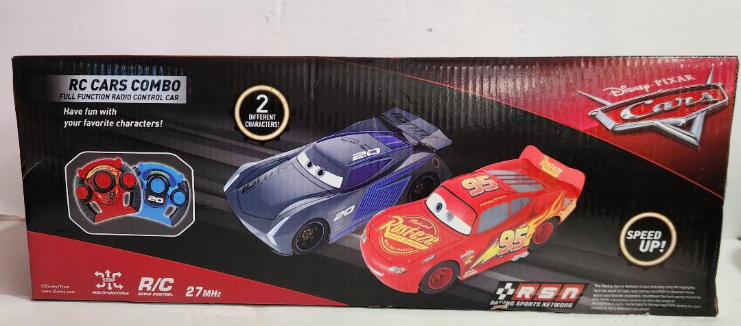 8 Inch Disney Pixar Cars Lightning McQueen & Jackson Storm Remote