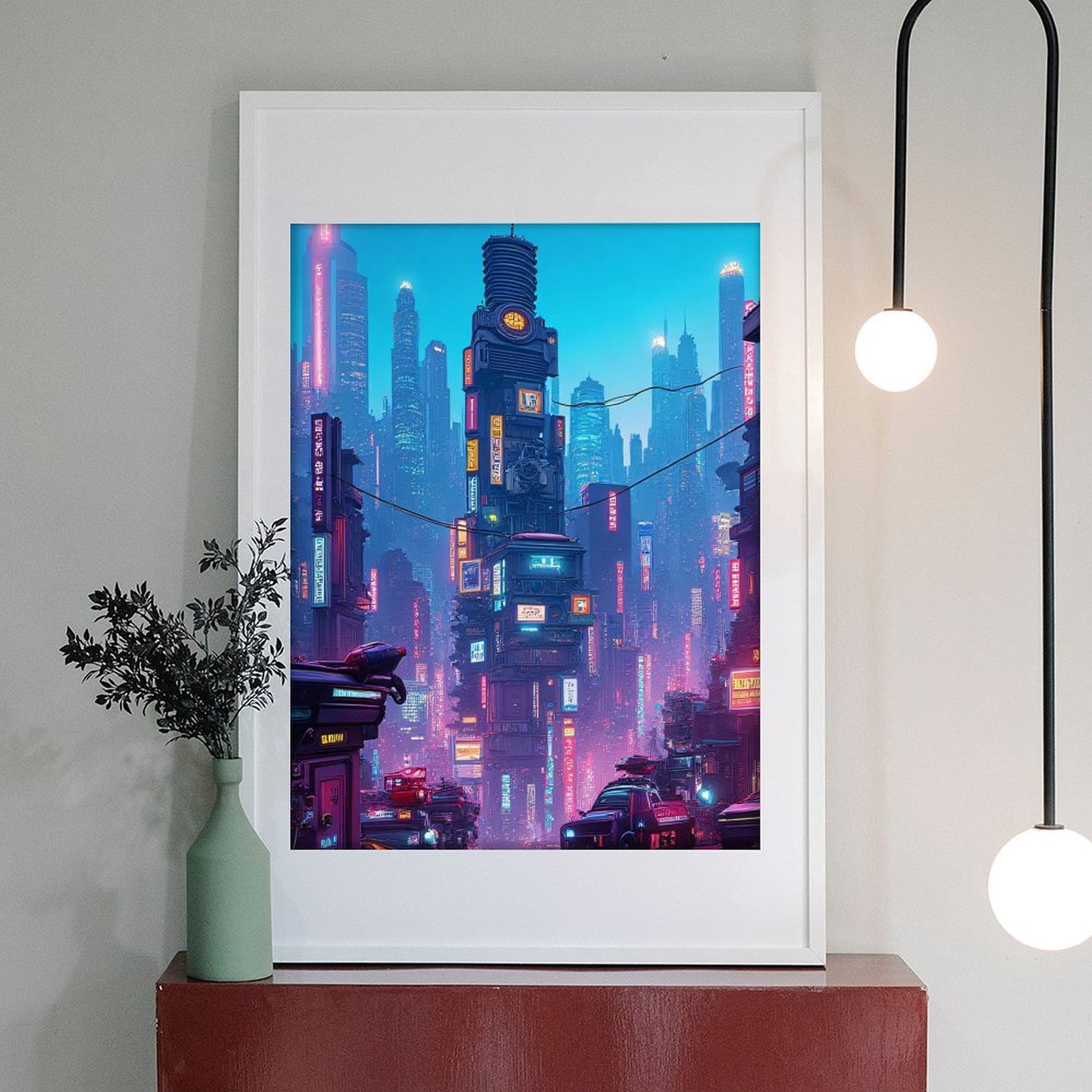 Diamond Art Kits for Adults - Cyberpunk Cityscape Print No.24 5D Frameless Dimond Painting Kit for Adults Beginner, Round Diamond Kits for Home Wall Decor, Gift for Women
