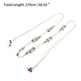 thumbnail image 3 of Unique Bargains 1 Pc Adjustable Waist Belt Bohemian Tie Belt Bohemian Colored Beads Pattern White, 3 of 5