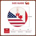 thumbnail image 2 of Salouo USA Canada Flag Christmas Tree Skirt 48" Farmhouse Christmas Decorations Snowman Xmas Tree Skirt Tree Mat for Holiday Party Decor, 2 of 8