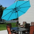 thumbnail image 3 of Sunnydaze 96" Turquoise Solid Octagon Market Umbrella with Push-Button Tilt, 3 of 13