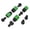green, variant on Plastic Water Hose Quick Connect Fittings, Garden Hose Quick Connect Fittings, Plastic Fitting Adapter for Hose 3/4 Inch GHT Male and Female Connectors, 1 Set/Total 10 Pcs