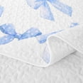 thumbnail image 5 of Erosebridal Blue Bow Quilt King for Boys Girls, Buffalo Plaid Ribbon King Coverlet Set, 3pcs, 5 of 7