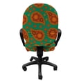 thumbnail image 3 of Paisley Office Chair Slipcover, Pattern in Eastern Style Ornament with Flower and Paisleys Traditional, Protective Stretch Decorative Fabric Cover, Standard Size, Multicolor, by Ambesonne, 3 of 5