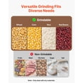 thumbnail image 2 of Commercial Electric Grain Mill Grinder 110 Lbs/H 1500W Cast Iron Pulverizer Powder Machine Non-Slip Rubber Feet for Dry Grains Spices Cereals Coffee Corn Pepper, 2 of 10