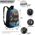 thumbnail image 5 of Jeiento Cute Cat Backpack for Boys 8-10 10-12 School Bags Elementary Middle School Bookbag Back Pack Purse Kids Girls Daycare Satchel Bag Blue Ocean 17inch Children Daypack, 5 of 6