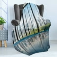 thumbnail image 4 of Modern Soft Flannel Fleece Throw Blanket, Metropolitan Cityscape of New York Usa in Central Park Forest Photograph, Cozy Plush for Indoor and Outdoor Use, 50" x 70", Sky Blue and Green, by Ambesonne, 4 of 5