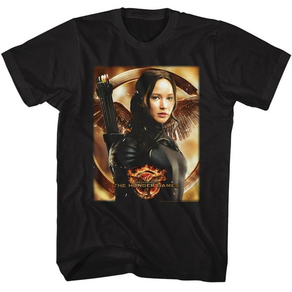 Hunger Games Katniss Mockingjay BG Black Adult T-Shirt