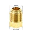 thumbnail image 2 of Uxcell Male 5/8 SAE / 7/8"-14UNF Brass Seal Plug Flare Tube Fitting 45 Degree Hex Pipe Fittings 3 Pack, 2 of 5